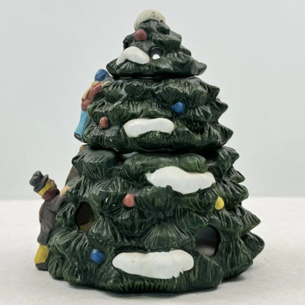 Vintage Dayton Hudson Christmas Tree Potpourri Pot Ladder Climbers Ceramic 5" - Picture 5 of 16